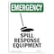 Signmission Safety Sign, OSHA EMERGENCY, 5" Height, Spill Response Equipment, Portrait OS-EM-D-35-V-10543 - alternate 1